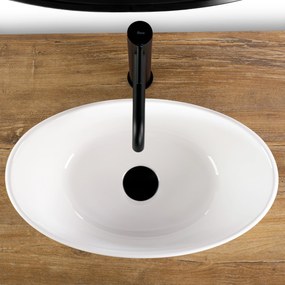 Rea Kate, umývadlo na dosku 450x270x140 mm, biela lesklá, REA-U6802