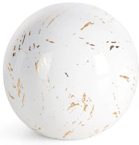 DEKORAČNÁ GUĽA ARIELA 10X10 CM BIELA