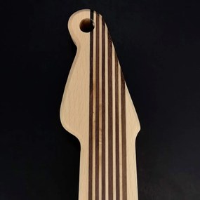 AMADEA Drevená doštička v tvare gitary, masívne drevo, 45x20x2 cm