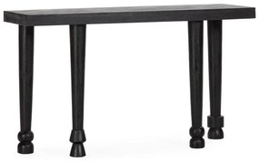 Čierny konzolový stolík z mangového dreva 40x130 cm Inaya – MOME