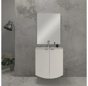 Kúpeľňová skrinka pod umývadlo Baden Haus Onda biela matná 69 x 70 x 51 cm