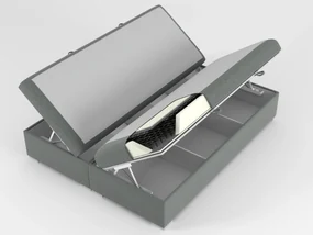 Manželská posteľ Boxspring 180 cm Maximilian (džínová modrá) (s matracom a úl. priestorom). Vlastná spoľahlivá doprava až k Vám domov. 1043416