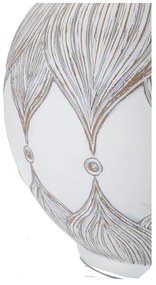 Stolová lampa s textilným tienidlom v bielo-zlatej farbe (výška 59 cm) Atene – Mauro Ferretti