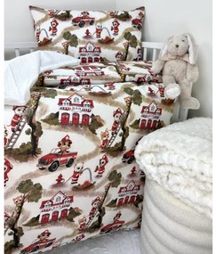 INTERMEDIC SK Posteľná obliečka do postieľky Malý požiarnik 100x135/40x60cm