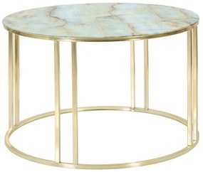 Bielo-zlatý konferenčný stolík Mauro Ferretti Sepa, ø 75 cm
