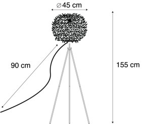 Romantická stojaca lampa biela - Feather