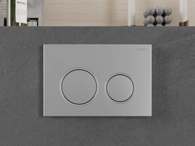 Mexen Fenix Air 07 XS, pneumatické dvojité tlačidlo na splachovanie, chróm matný, 6A0702