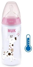 NUK Dojčenská fľaša NUK FC+Temperature Control 300 ml BOX-Flow Control cumlík pink