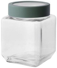 Altom Sklenená hranatá dóza s vekom 500 ml, zelenázelená, 500 ml