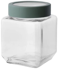 Altom Sklenená hranatá dóza s vekom 500 ml, zelenázelená, 500 ml