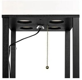 Stojacia lampa s poličkami 1xE27/60W/230V čierna/biela