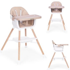 Detská jedálenská stolička 2v1 s nastaviteľným pultíkom zelená