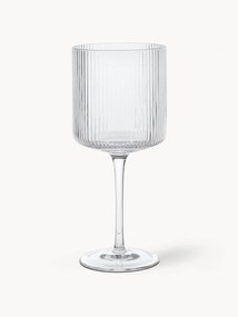 Ručne fúkané reliéfne poháre na červené víno Ripple, 2 ks