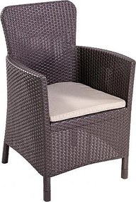 DEOKORK Záhradná ratanová zostava CRAZY MINI 1+2 (hnedá)