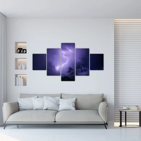 Obraz - fialová obloha a blesk (125x70 cm), 40 ďalších rozmerov
