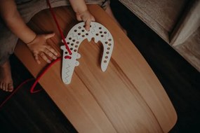 Montessori drevená prepletacia hračka - krokodíl