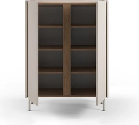 Skrinka v dekore duba v krémovo-prírodnej farbe 90x120x40 cm Lucile – Marckeric