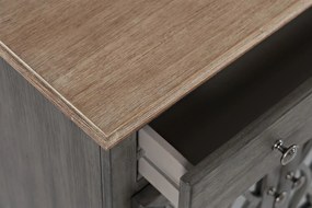 Komoda Avola 79 cm z masívu šedohnedá
