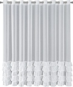 ZÁCLONA NA KRÚŽKOCH DANI1 300X250 CM BIELA