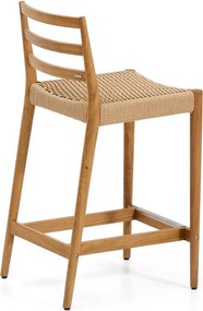 Barová stolička z dubového dreva v prírodnej farbe (výška sedadla 65 cm) Analy – Kave Home