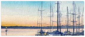Obraz - Lodičky, aquarel (120x50 cm)