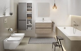 Cersanit - SET B107 Crea skrinka + Crea 40 umývadlo, Šedá, S801-281