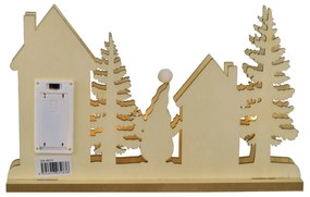 Vianočná svetelná dekorácia Domčeky, 28 x 17,5 x 5cm, LED