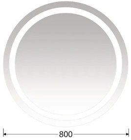 LED zrkadlo do kúpeľne Intedoor Round ⌀ 80 cm RU ZS 80 TF