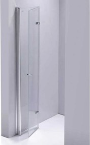 BPS-koupelny Zalamovacie otočné sprchové dvere HYD-JSD01A 80 chrom/transparent pre inštaláciu do niky - bez vaničky