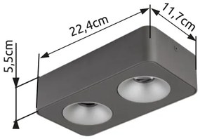 Globo 43100-2 - LED Stropné svietidlo HANGARAU LED/11W/230V 11,7x22,4 cm