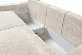 Rozkladacia pohovka Anafi, svetlo - krémová látka