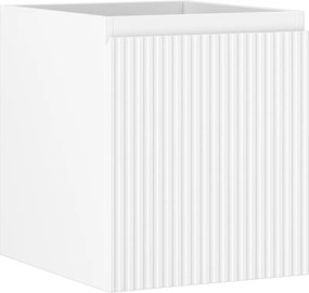 Mexen Rivel, kúpeľňová skrinka 40 cm, 1 zásuvka, drážkovaná, biela matná, 91A20-04047-1-BF01