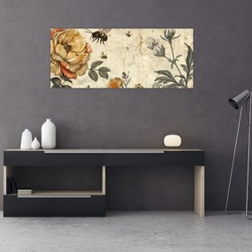 Obraz - Včelia lúka (120x50 cm)