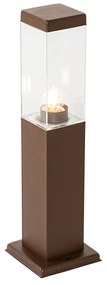 Moderný vonkajší lampový stĺp hrdzavohnedý 45 cm - Malios