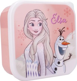Desiatové boxy Ľadové kráľovstvo - Frozen - motív Elsa a Olaf – súprava 3ks