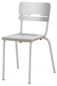 Školská stolička SCIENTIA, nízke sedadlo, V 460 mm, strieborná/šedá