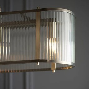 Endon 110945 - Luster na reťazi RIDGETON 4xE14/6W/230V mosadz/číra