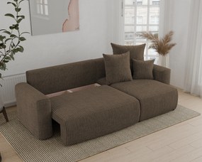 Rohová sedačka Denia (P) (tmavohnedá). Akcia -20%. Vlastná spoľahlivá doprava až k Vám domov. 1133112