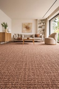 Betap, Koberec metráž Novelle 93, na mieru, šíře 3m,4m, hnedá, twinback (filc+juta), chodba / predsieň