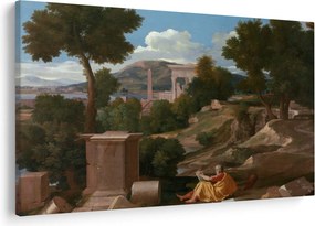 Obraz - Nicolas Poussin, Landscape with Saint John on Patmos, reprodukcia (90x60 cm)