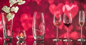 Diamante poháre na biele víno Romance s kamienkami Swarovski 330ml 2KS