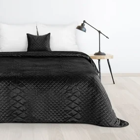 Dekorstudio Zamatový prehoz na posteľ LUIZ3 v čiernej farbe Rozmer prehozu (šírka x dĺžka): 170x210cm