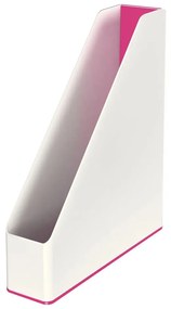 Bielo-ružový stojan na časopisy Leitz WOW