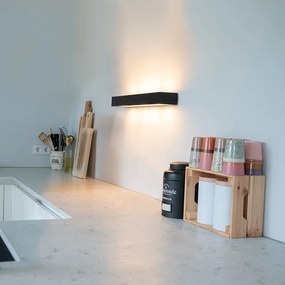 Dizajnová predĺžená nástenná lampa čierna 60 cm - Houx