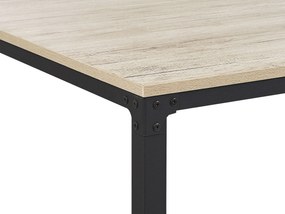 Jedálenský stôl 150 x 90 cm svetlé drevo/čierna HOCKLEY Beliani