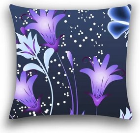 Obliečka na vankúš z mikrovlákna VIOLET BUTTERFLY 45x45 cm, tmavomodrý
