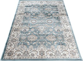 Moderný modrý koberec Dubai CHU – obdĺžnikový dizajn Rozmer: 80x150 cm