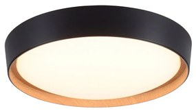 Vidiecke stropné svietidlo čierne vrátane LED 3-stupňovo stmievateľné - Jure