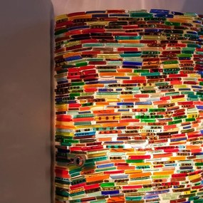 Orientálna lampa nástenná mosaic Cylinder PATCHWORK 17*26