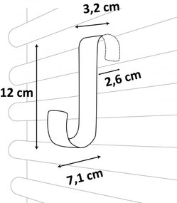 Erga Neo, háčik na vykurovacie teleso, termoplast, biela, ERG-YKA-RY.HACZYK PVC WHITE